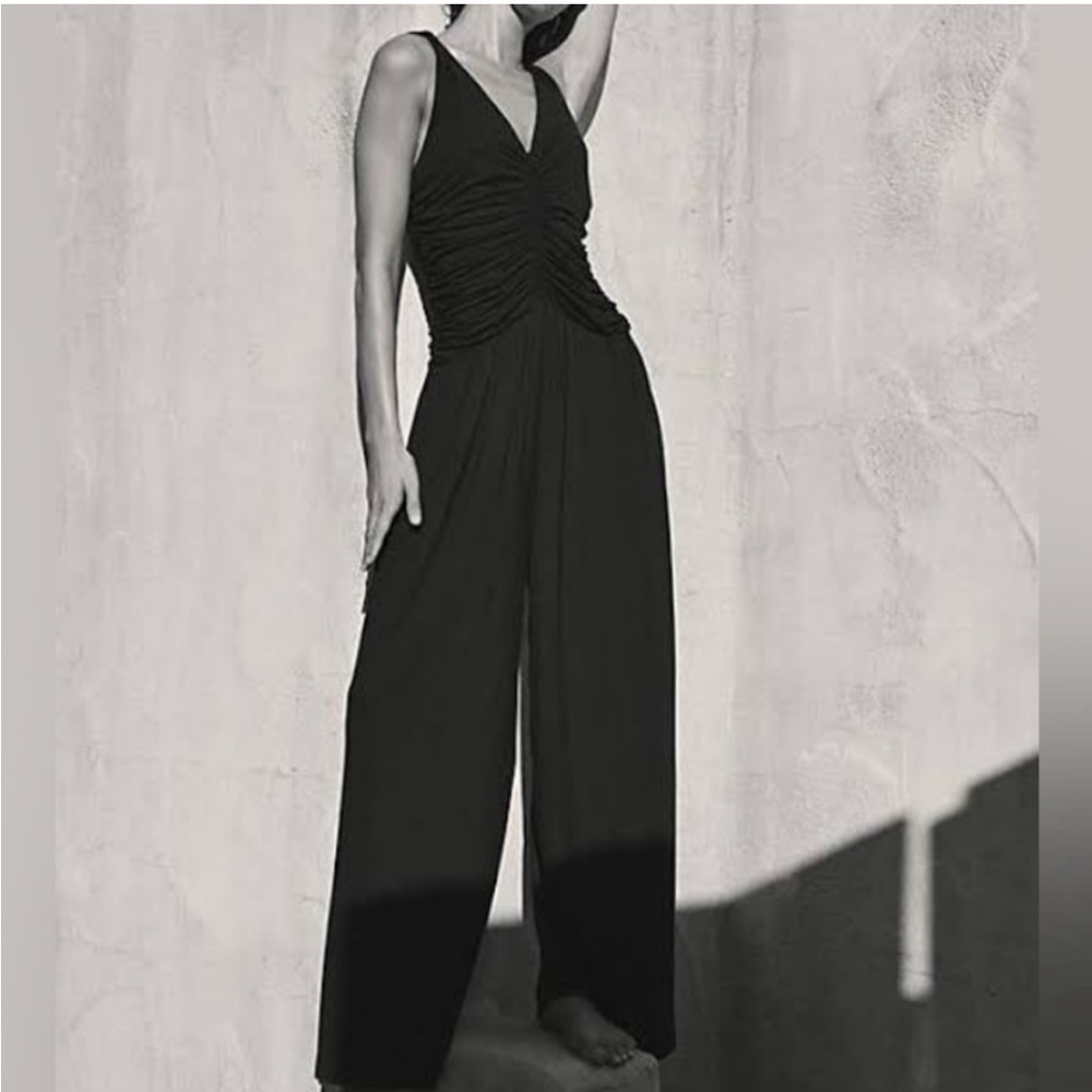 Free People Black Jumpsuit Sleek High-Waisted Design